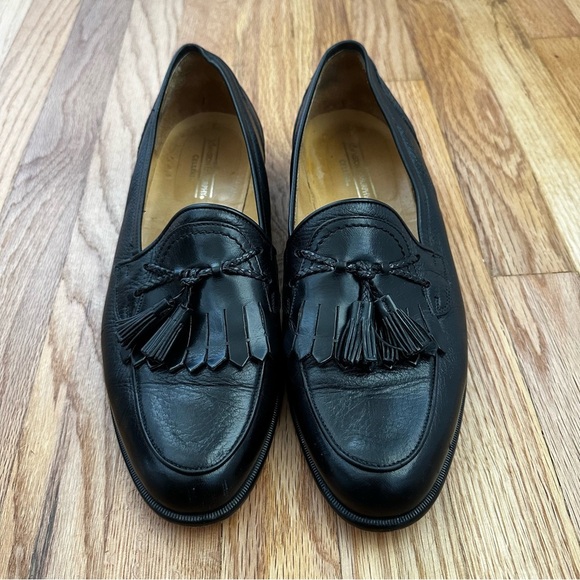 Johnston & Murphy Black Leather Tassel Loafer Men’s Size 12 - Picture 1 of 13